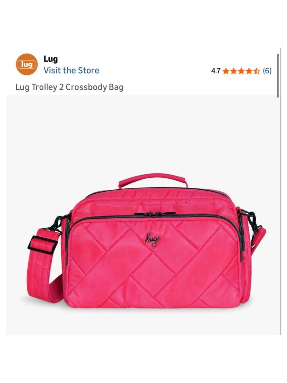 NWT Lug Magenta Trolley 2 Crossbody Bag